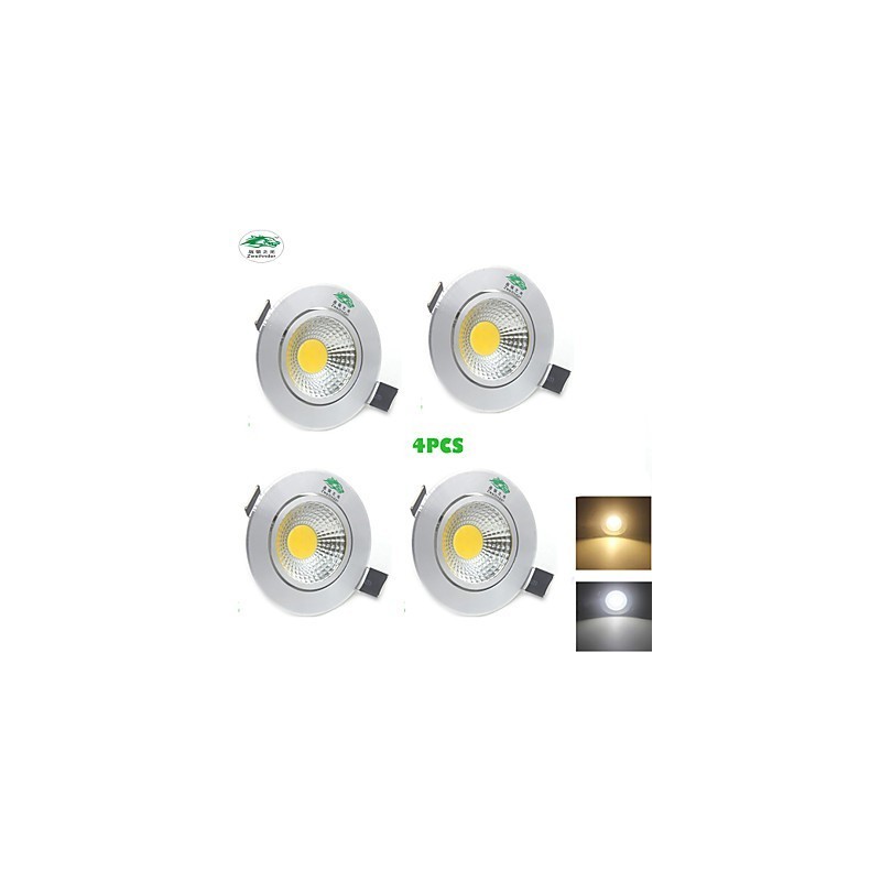 4ks Zweihnder 3W 300Lm COB stropná lampa Downlight teplé biele svetlo