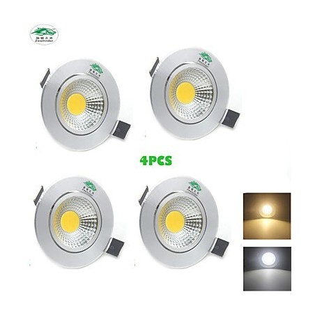 4ks Zweihnder 3W 300Lm COB stropná lampa Downlight teplé biele svetlo 4ks Zweihnder 3W 300Lm COB stropná lampa Downlight teplé biele svetlo