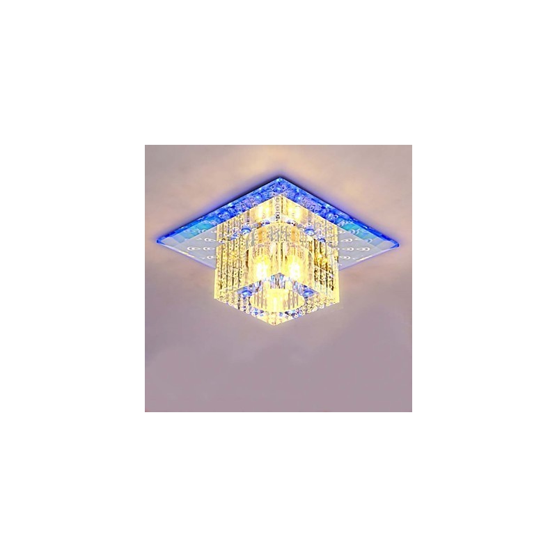 Mini kryštálové stropné svietidlo Bodové svietidlo SMD 3W kreatívne svetlo trubice lampy Farebná farba Štvorcové kupolové svetlo