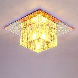 Mini kryštálové stropné svietidlo Bodové svietidlo SMD 3W kreatívne svetlo trubice lampy Farebná farba Štvorcové kupolové svetlo