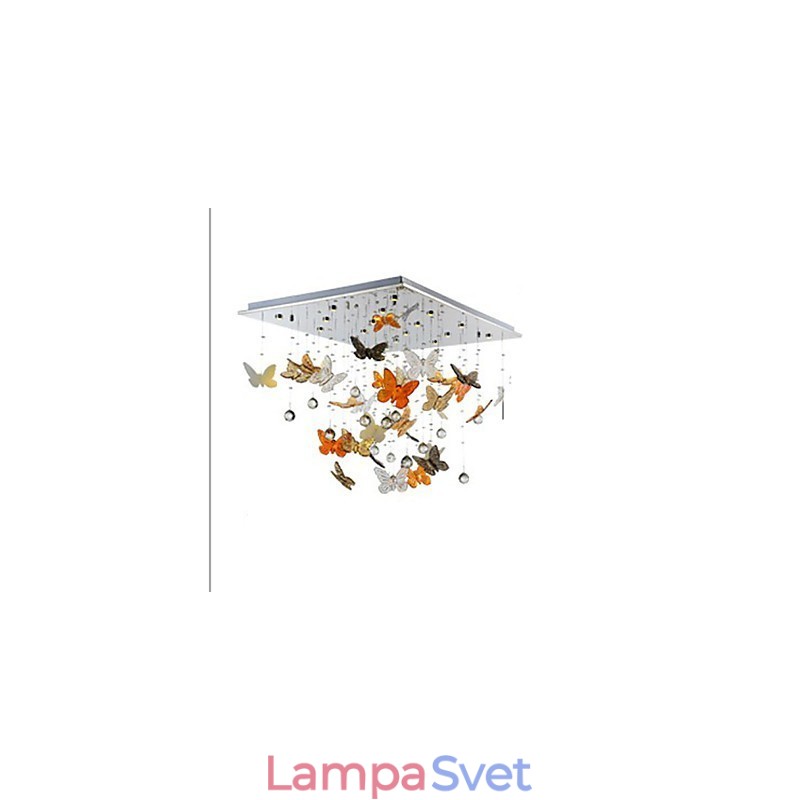 Krištáľová lampa Kruhová motýľová krištáľová lampa