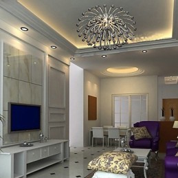 Umelecké stropné svietidlo s 1 svetlom