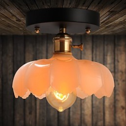 Zapustené retro osvetlenie Svetlá Sklenená stropná lampa