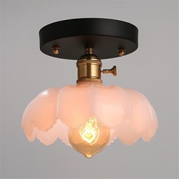 Zapustené retro osvetlenie Svetlá Sklenená stropná lampa