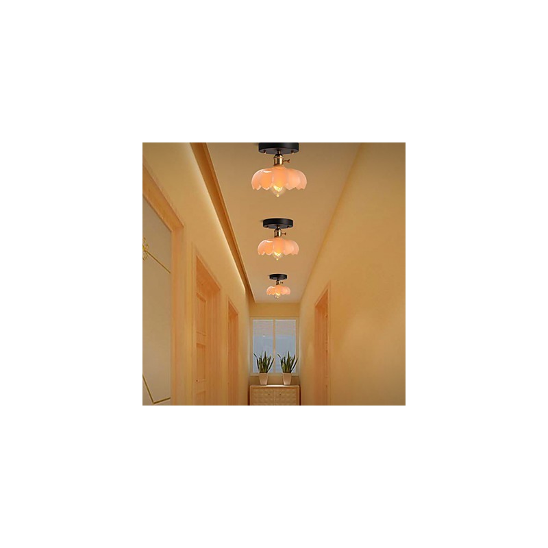 Zapustené retro osvetlenie Svetlá Sklenená stropná lampa