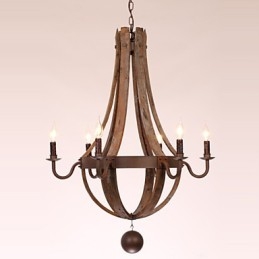 Luster 6 svetiel Vintage Retro Country Living Jedáleň Garáž Kov