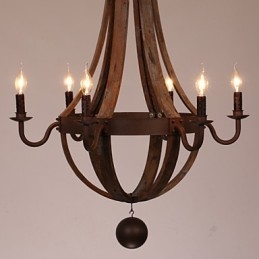 Luster 6 svetiel Vintage Retro Country Living Jedáleň Garáž Kov