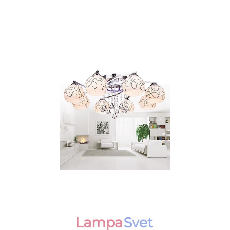 Luster Modern Crystal Living 8 svetiel