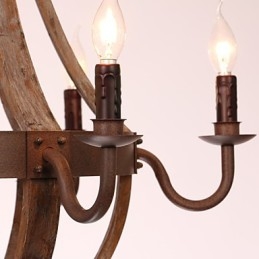 Luster 6 svetiel Vintage Retro Country Living Jedáleň Garáž Kov