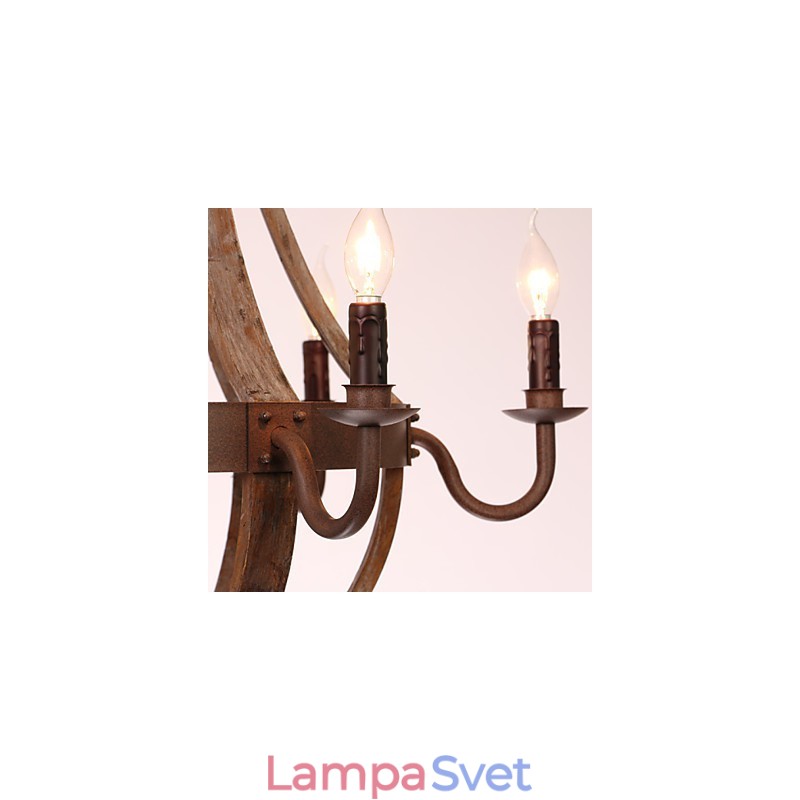 Luster 6 svetiel Vintage Retro Country Living Jedáleň Garáž Kov