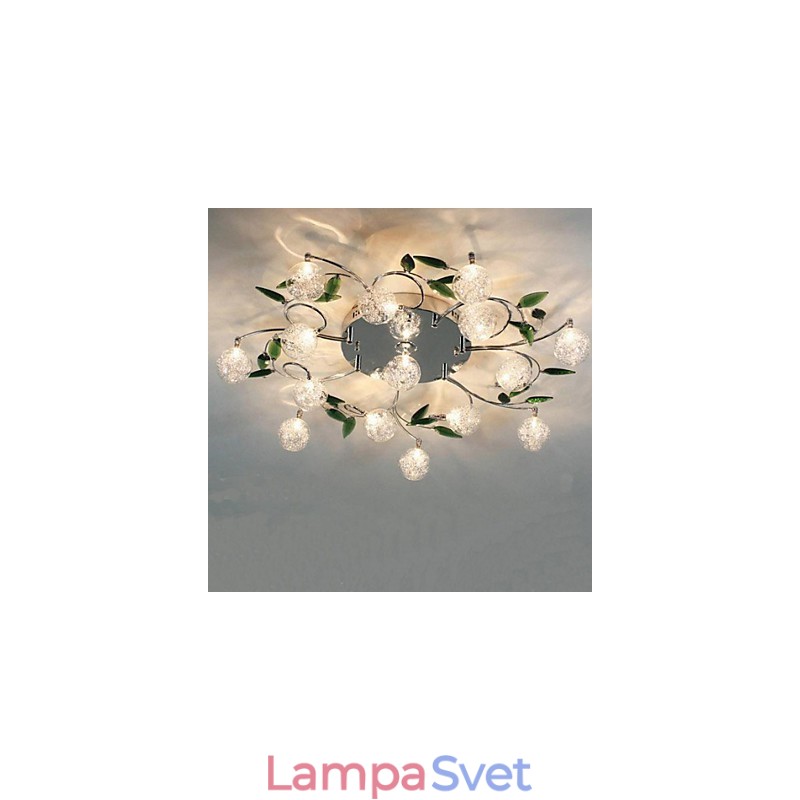Zelená krištáľová stropná lampa Round Air Lights lampa Iron
