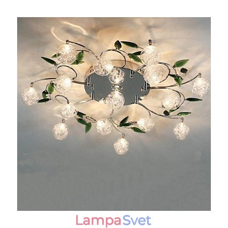 Zelená krištáľová stropná lampa Round Air Lights lampa Iron Zelená krištáľová stropná lampa Round Air Lights lampa Iron