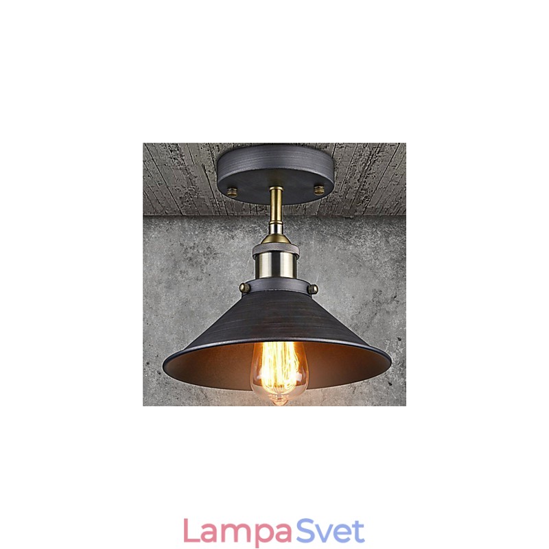 Vintage mini stropné svietidlo Edison 1 zapustené z ľahkého kovu