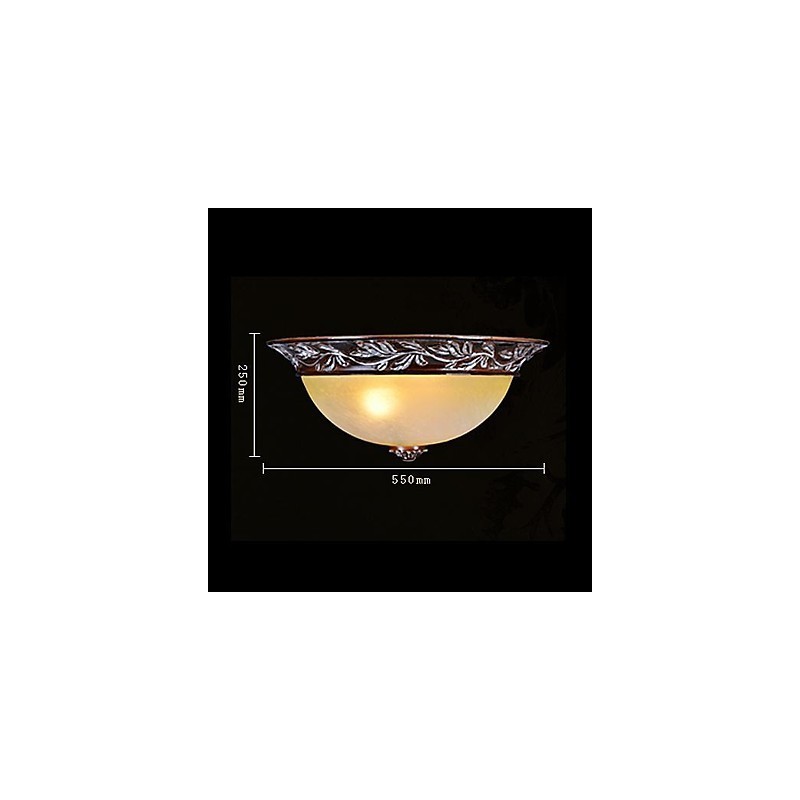 Zapustená montáž Svetlo Biela Žltá Sklenená živica Strieborná rezba European Classic