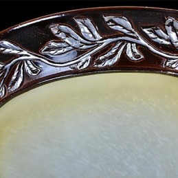 Zapustená montáž Svetlo Biela Žltá Sklenená živica Strieborná rezba European Classic