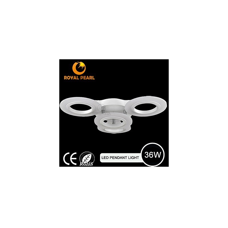 Moderné závesné svietidlo Akrylové kruhové svetlo so štyrmi hlavami