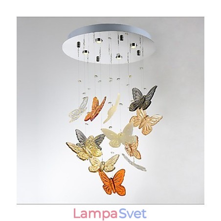 Krištáľová lampa Kruhová motýľová Krištáľová lampa 4 Krištáľová lampa Kruhová motýľová Krištáľová lampa 4