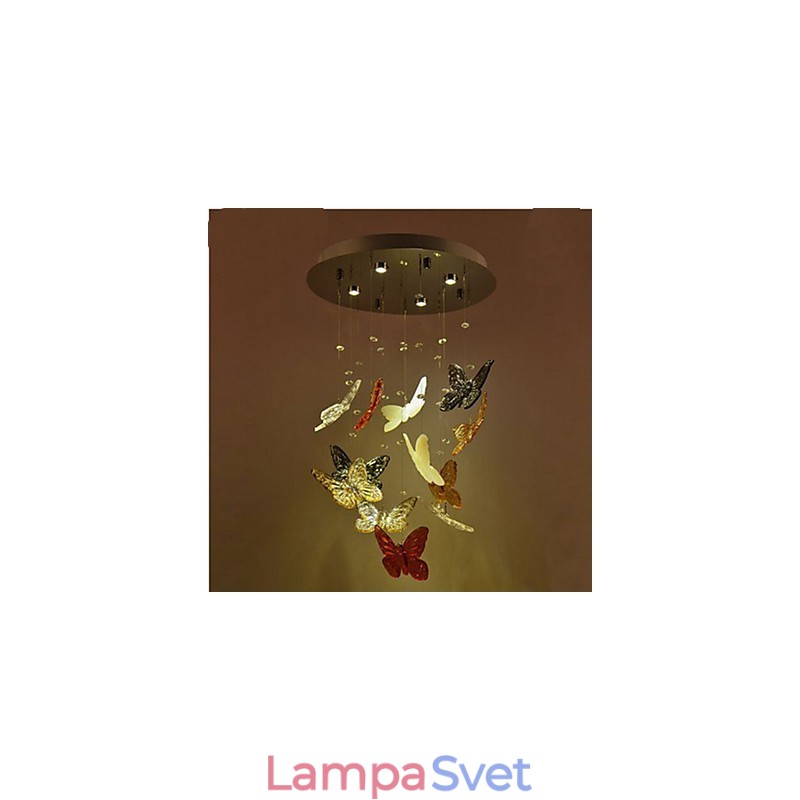 Krištáľová lampa Kruhová motýľová Krištáľová lampa 4