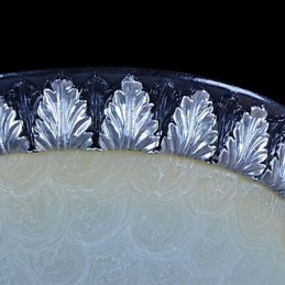 Zapustená montáž Light Pattern Sklenená živica Strieborná rezba Európska klasika