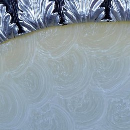 Zapustená montáž Light Pattern Sklenená živica Strieborná rezba Európska klasika