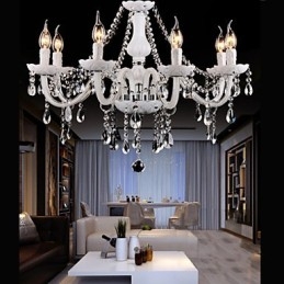 Luster Crystal Modern 6 svetiel súčasné sklo
