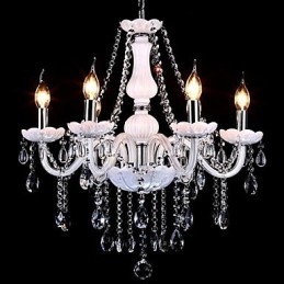 Luster Crystal Modern 6 svetiel súčasné sklo
