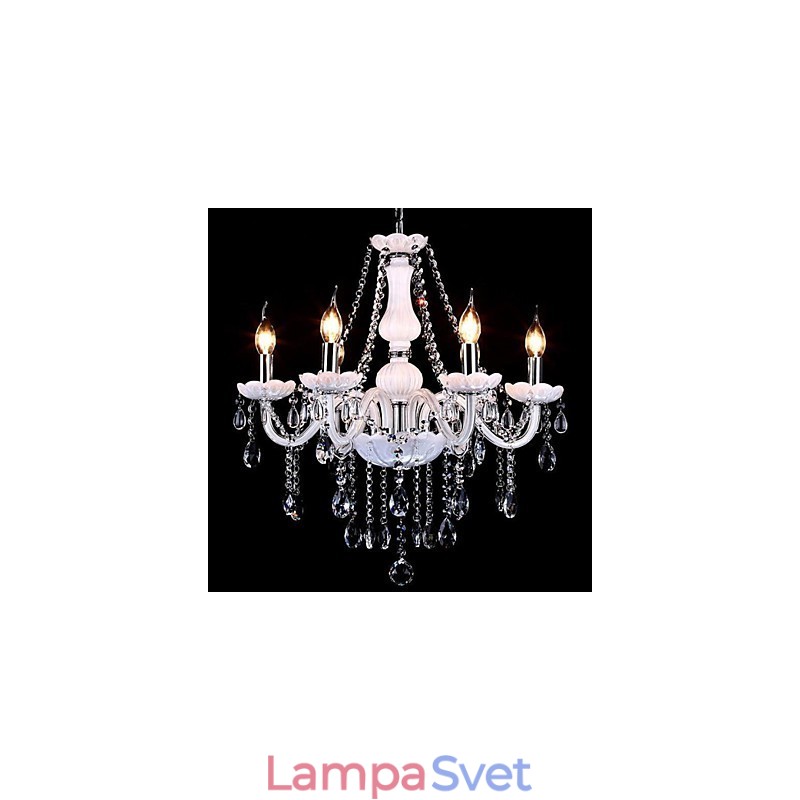 Luster Crystal Modern 6 svetiel súčasné sklo