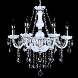 Luster Crystal Modern 6 svetiel súčasné sklo