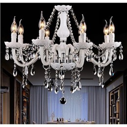 Luster Crystal Modern 8 svetiel súčasné sklo