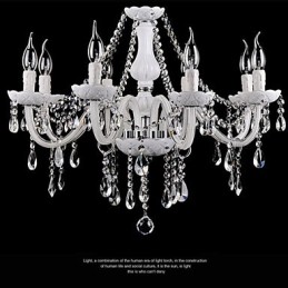 Luster Crystal Modern 8 svetiel súčasné sklo