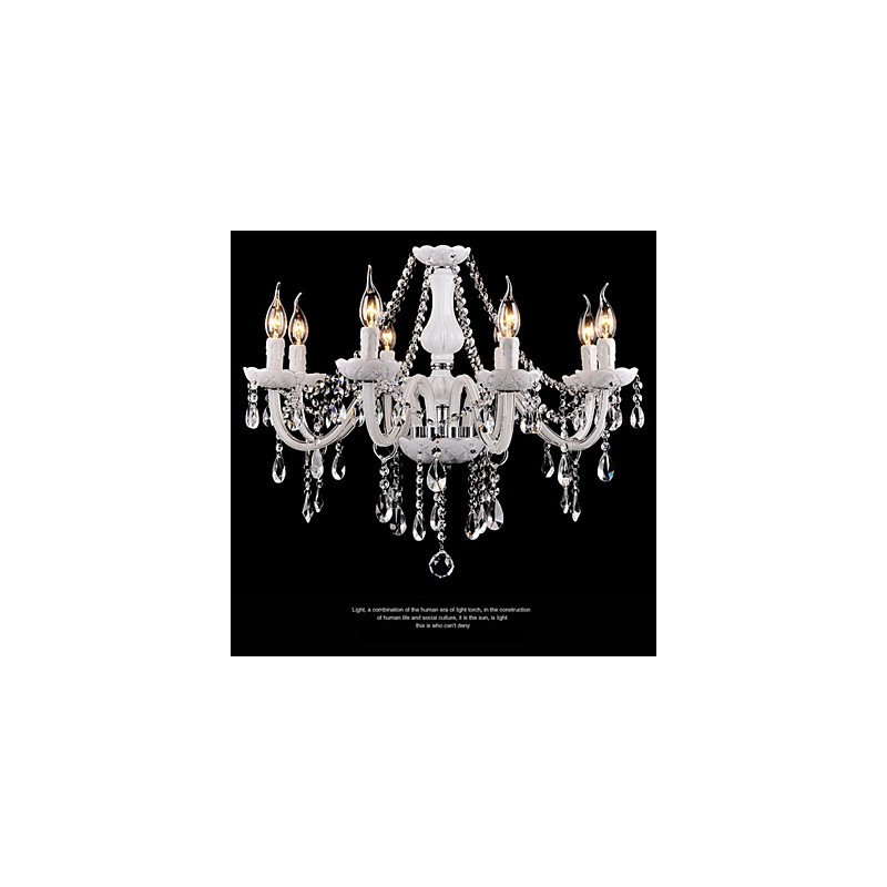 Luster Crystal Modern 8 svetiel súčasné sklo