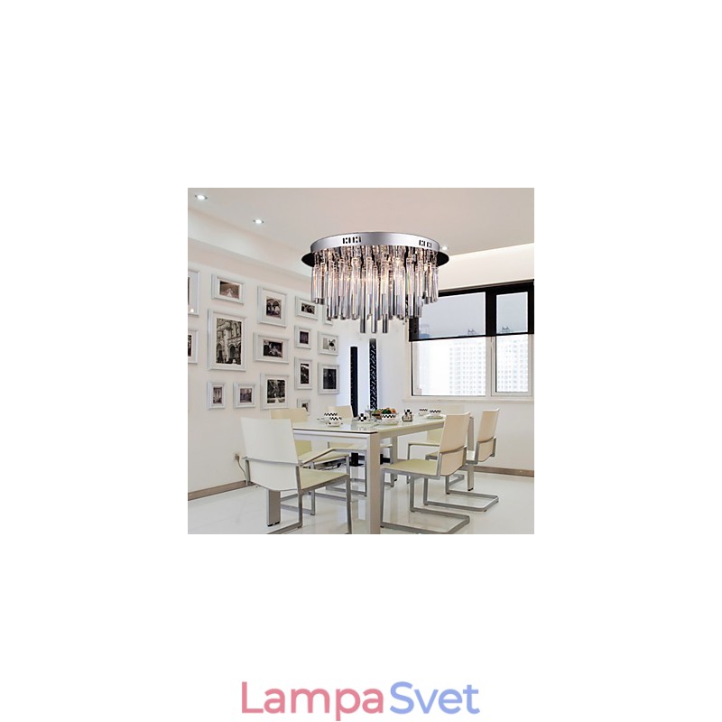 Moderný krištáľový luster s 12 svetlami