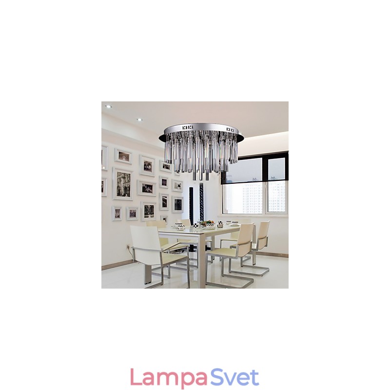 Moderný krištáľový luster s 12 svetlami