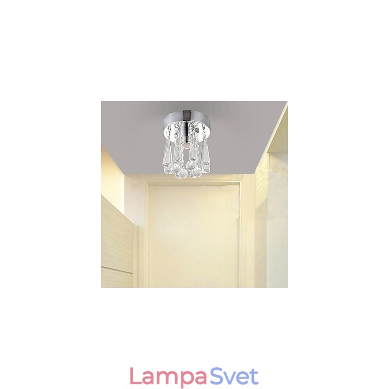 1 ľahká polozapustená montáž z kryštálu