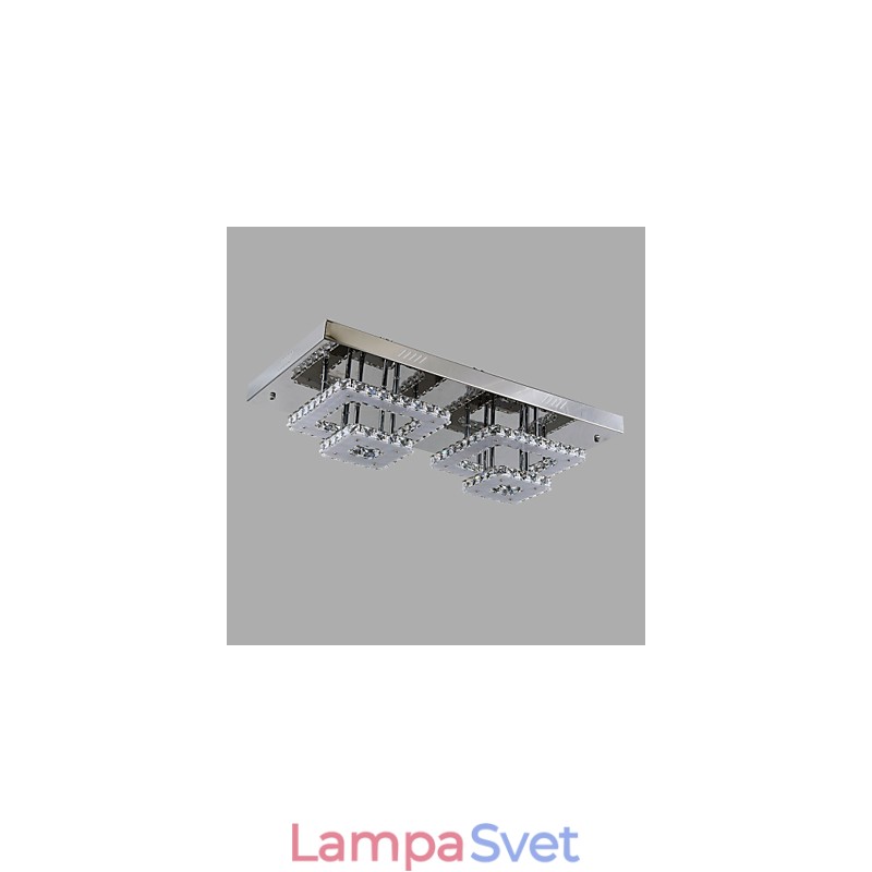 Moderný moderný krištáľový chrómový kovový zapustený držiak