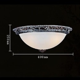 Zapustená montáž Light Glass Rein Silver Carving Retro European Classic