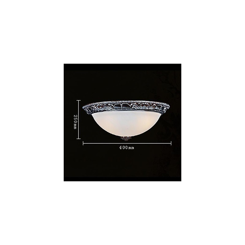 Zapustená montáž Light Glass Rein Silver Carving Retro European Classic