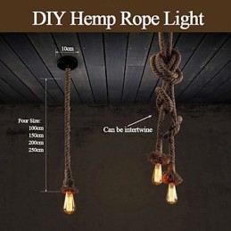 1 Ľahké DIY umelecké konopné lano Ľahké kreatívne konopné lano Droplight