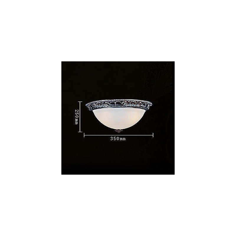 Zapustená montáž Light Glass Rein Silver Carving Retro European Classic