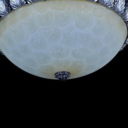 Zapustená montáž Light Pattern Sklenená živica Strieborná rezba Európska klasika