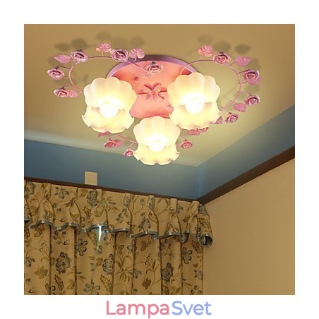 Creative Lamp Lamp Zmluvná vidiecka Sladká ružová ruža 3 Absorb Dome Light Creative Lamp Lamp Zmluvná vidiecka Sladká ružová ruža 3 Absorb Dome Light