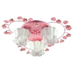 Creative Lamp Lamp Zmluvná vidiecka Sladká ružová ruža 3 Absorb Dome Light