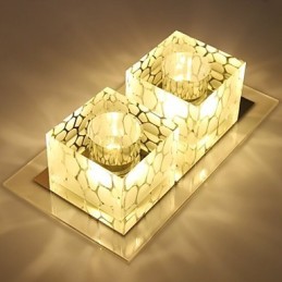 27*15*5CM krištáľové stropné svietidlo Bodové svietidlo SMD 6W kreatívne svetlo trubice lampy Farebné farebné kupolové svetlo