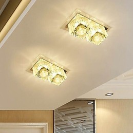 27*15*5CM krištáľové stropné svietidlo Bodové svietidlo SMD 6W kreatívne svetlo trubice lampy Farebné farebné kupolové svetlo