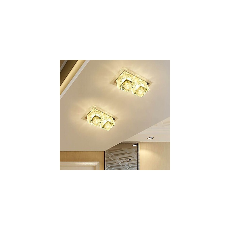 27*15*5CM krištáľové stropné svietidlo Bodové svietidlo SMD 6W kreatívne svetlo trubice lampy Farebné farebné kupolové svetlo