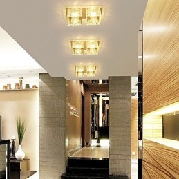 27*15*5CM krištáľové stropné svietidlo Bodové svietidlo SMD 6W kreatívne svetlo trubice lampy Farebné farebné kupolové svetlo