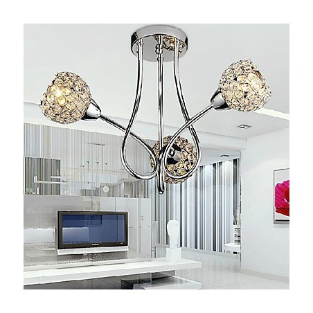 Moderná zapustená montáž Shining 3 Light v krištáľovom dizajne Moderná zapustená montáž Shining 3 Light v krištáľovom dizajne