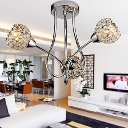 Moderná zapustená montáž Shining 3 Light v krištáľovom dizajne