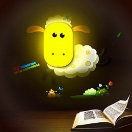 9 * 6 * Zábavné hranie s Creative Spirit Inteligentné ovládanie svetla Malé nočné svetlo Detské nástenné lampy