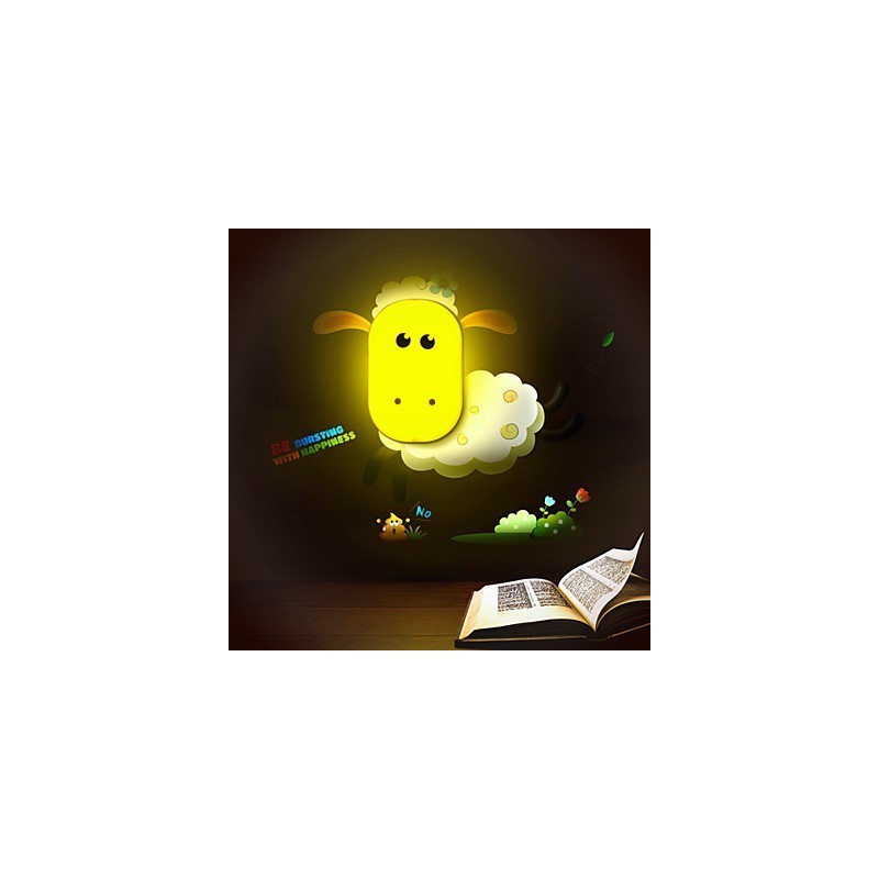 9 * 6 * Zábavné hranie s Creative Spirit Inteligentné ovládanie svetla Malé nočné svetlo Detské nástenné lampy